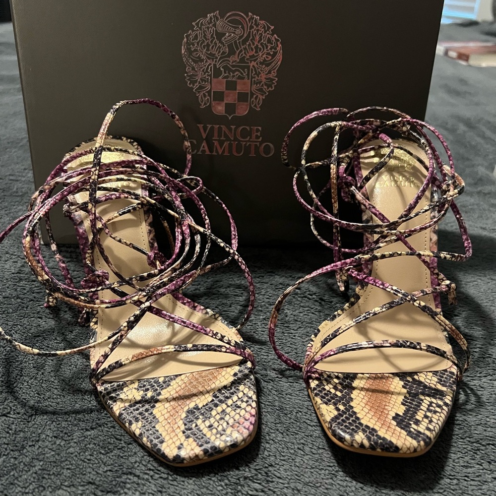 Vince Camuto Salsa Snake Print Sandal